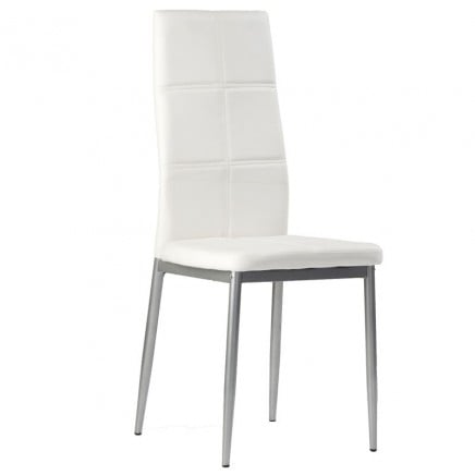 Silla De Salón Comedor Corpa Estilo Moderno Color Blanco y Gris