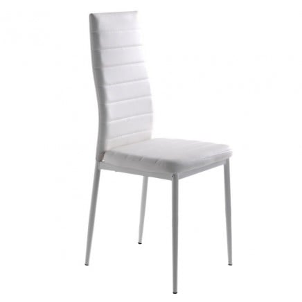 Silla De Salón Comedor Color Blanco Clady Con Estilo Moderno