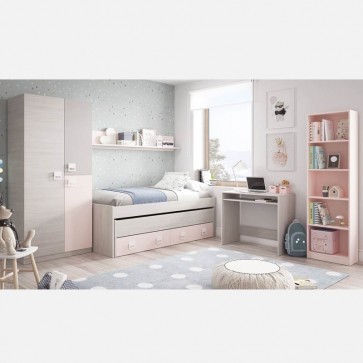 Muebles Juveniles Dormitorio Azul Incluye Somieres