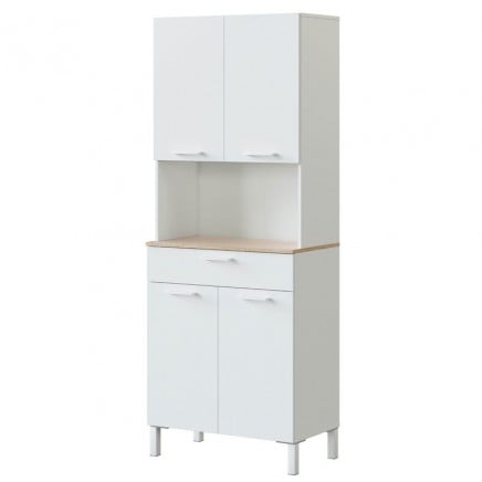 Mueble auxiliar cocina alto Yuka Blanco 72x186 cm