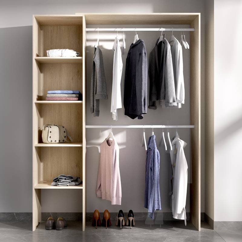 Armario Abierto Suit Color Natural Vestidor 140-110 cm - Miroytengo.es