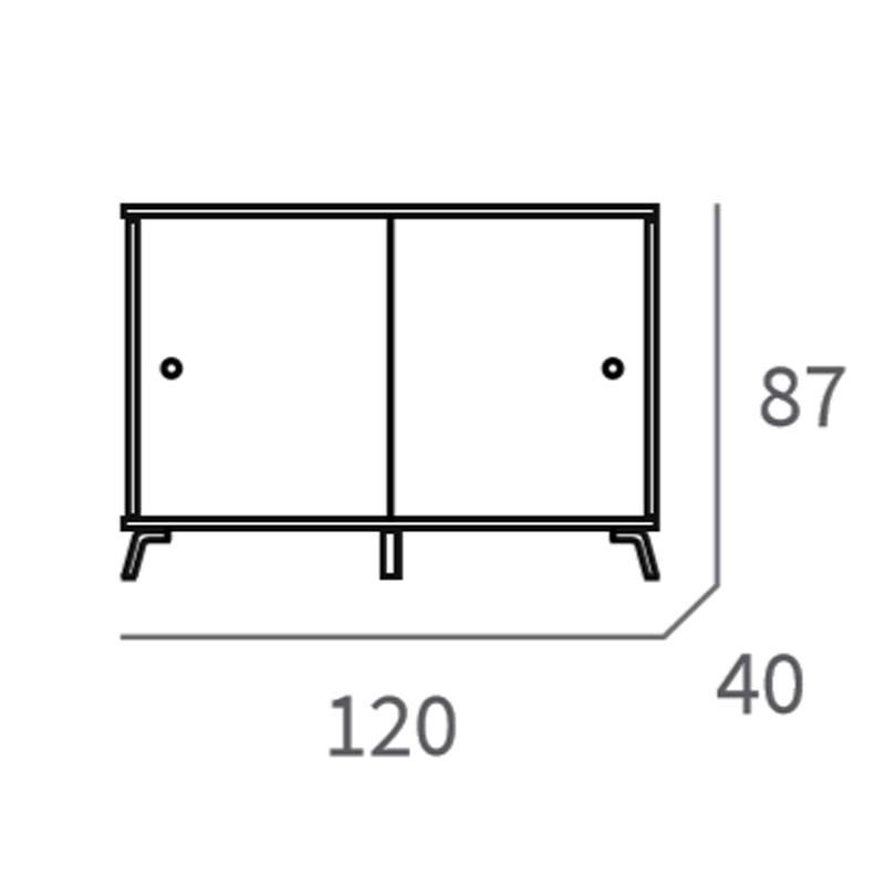 Aparador Kamet blanco salón_Detalle_Medidas