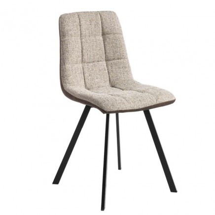 Silla beige Delta trasera ecopiel marrón