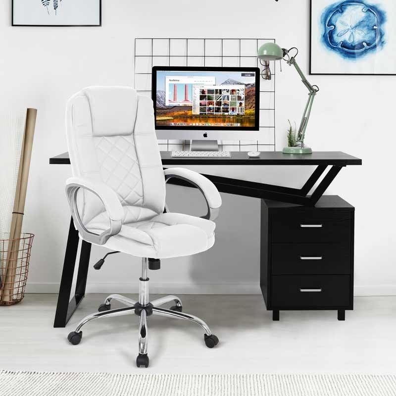 Silla Tango Elevable Giratoria Oficina Despacho Color Blanco Moderna