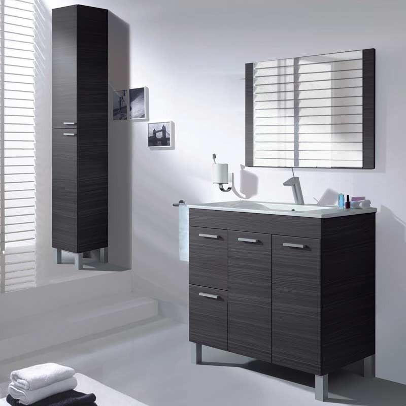 Columna de baño Amara Gris Ceniza - Miroytengo