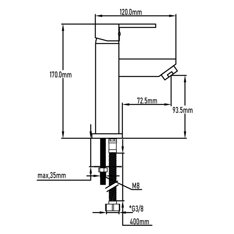 Grifo para Lavabo Amazonas Monomando II