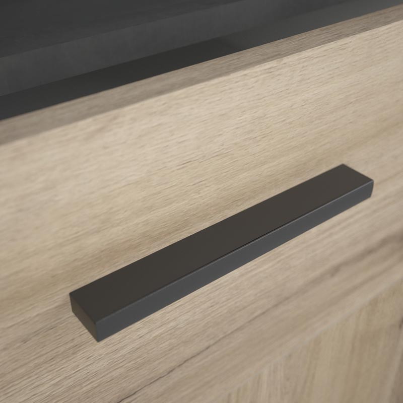 Pack Muebles Salón Estilo Industrial Sheffield (Aparador+Mesa+Vitrina)