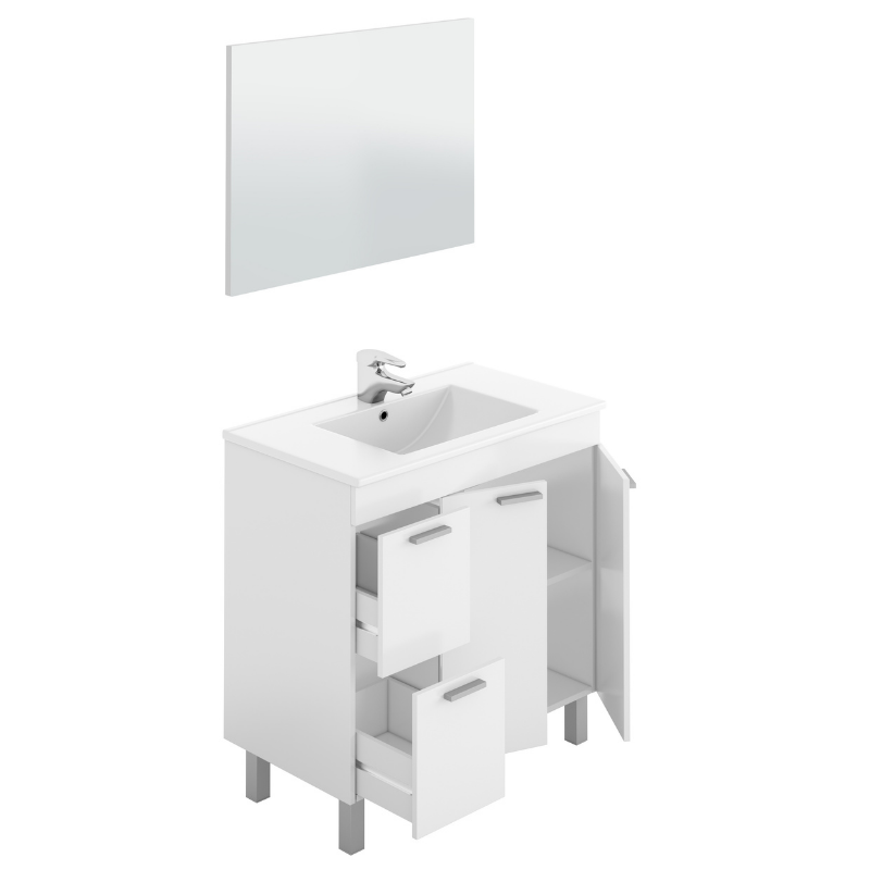 Miroytengo Conjunto Muebles de Baño Moderno Saina para Lavabo Pedestal Pie  Mueble Columna en Blanco y Roble. Espejo NO Incluido : : Hogar y  cocina