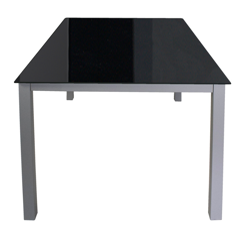 Mesa Cadell Cristal Color Negro Con Estructura De Metal 140x90 cm Mesa Cadell Cristal Color Negro Con Estructura De Metal 140x90 cm