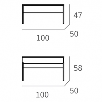 Muebles salón Kamet roble gold_Medidas mesa centro