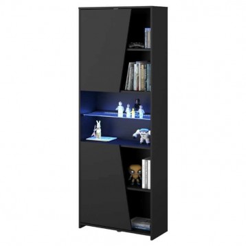 Pack Gaming LED Color Negro Mesa Y Estanterías_4