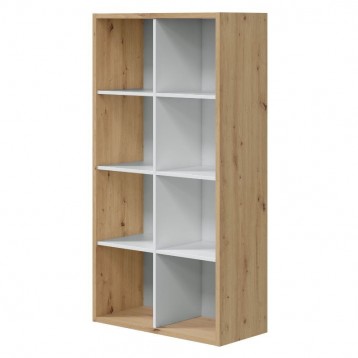 Pack muebles oficina roble y blanco estanteria_1