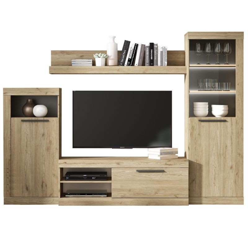 Mueble TV Salón Rústik Modular Moderno 