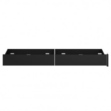 Cajones Bajos Cama Matrimonio John Color Negro Mate 2