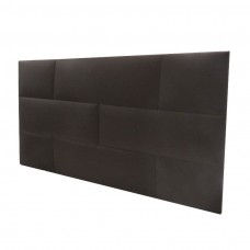 Cabecero de Cama de 90 Ladrillo Tapizado Cube Mini Color Marrón 106x54x2 cm
