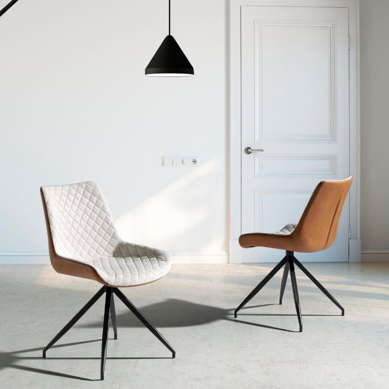 Silla Comedor Florida Color Blanco y Marrón_ambiente