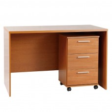 Mesa Escritorio Clásica con cajonera color Cerezo 120 cm