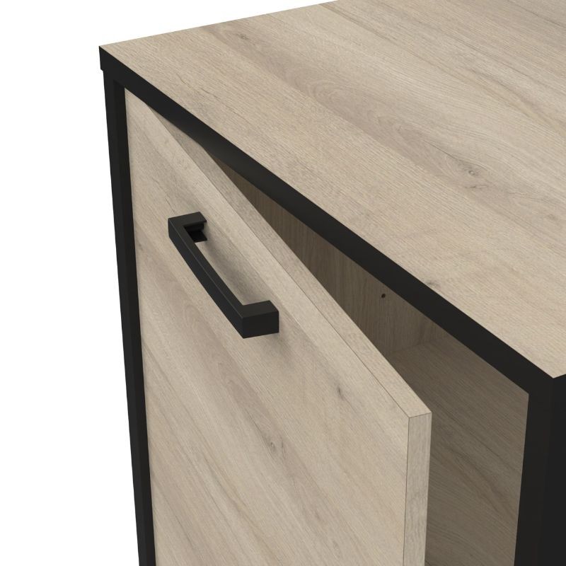 módulo cocina fabrik 60cm roble y negro detalle