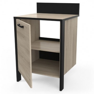 módulo cocina fabrik 60cm roble y negro interior