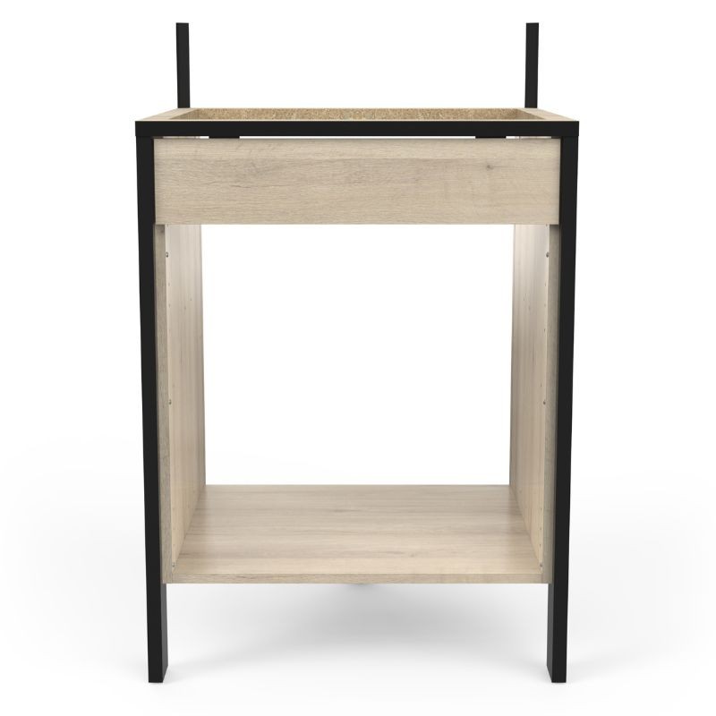 Módulo Cocina Industriale Horno Roble Y Negro-1 Módulo Cocina Industriale Horno Roble Y Negro-1