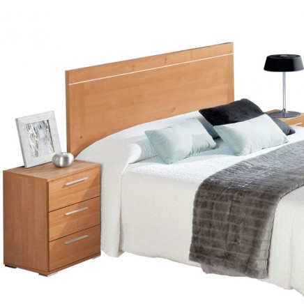Cabecero De Cama Con Mesitas 3 Cajones Color Cerezo
