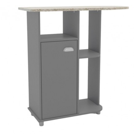 Mueble Auxiliar De Planchado Color Gris