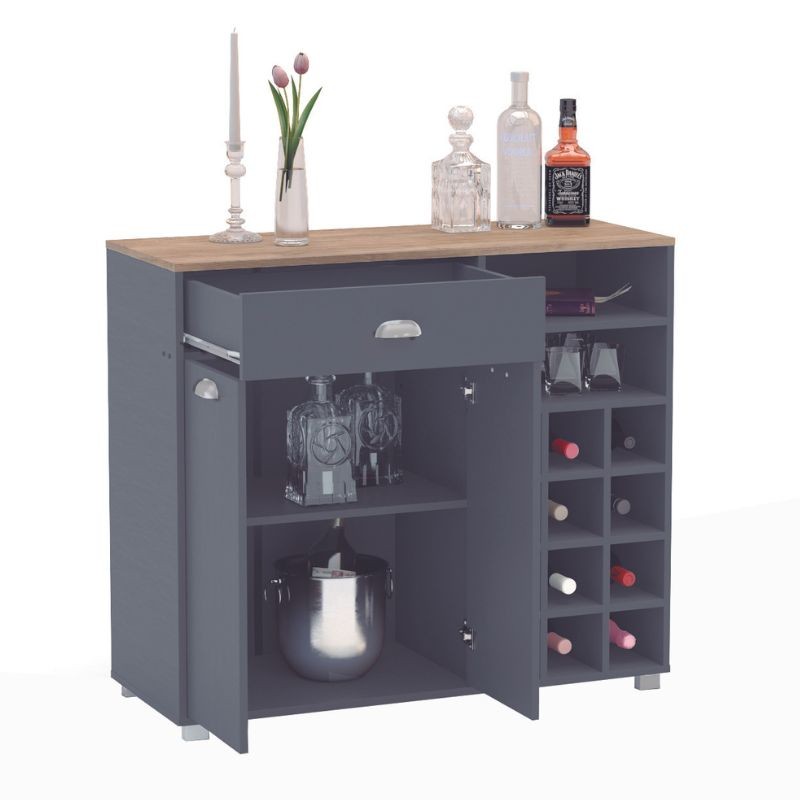 Buffet Barkery Gris Grafito Botellero_Ambiente