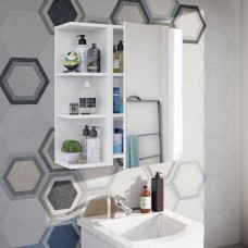 Mueble Auxiliar de Baño Pack Armario Espejo + Estantería 60x65 cm Mueble Auxiliar de Baño Pack Armario Espejo + Estantería 60x65 cm