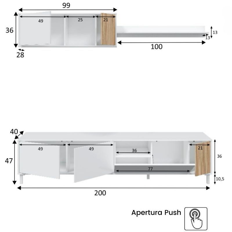 Pack Muebles Salón Ethna_Muebles Salón_Medidas