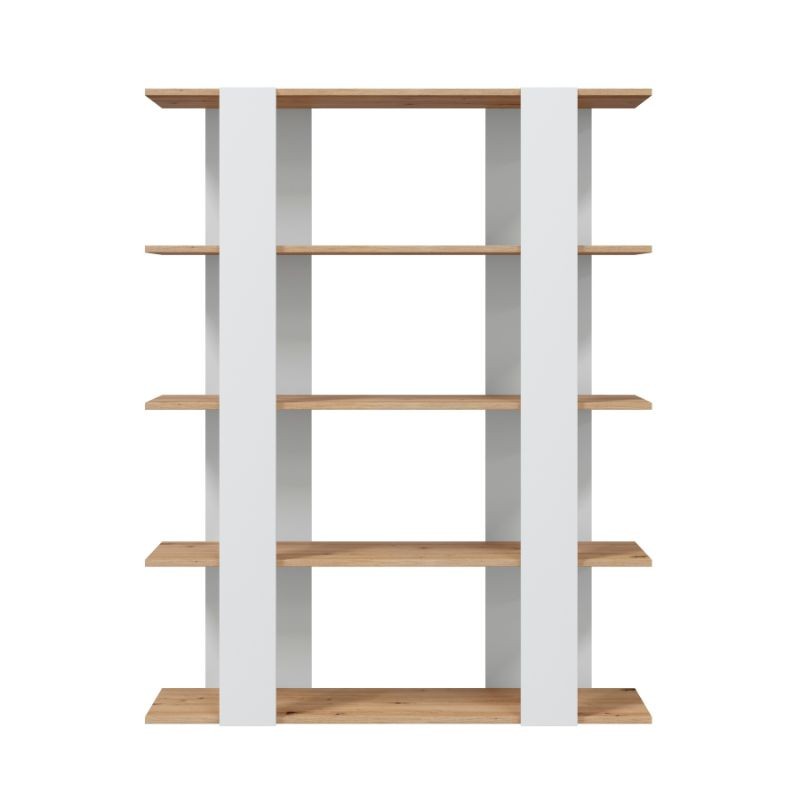 Estantería Deia en color Blanco Artik y Roble Nodi_1
