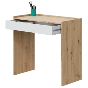Escritorio Infantil Noa Color Roble Nodi y Blanco Artik