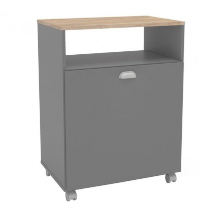 Mueble Auxiliar Lavandería Con Ruedas en color Gris_portada