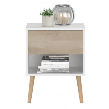 Habitación Completa Osaka color Roble y Blanco_mesita