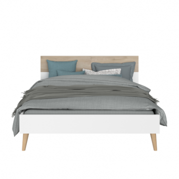 Habitación Completa Osaka color Roble y Blanco_cama