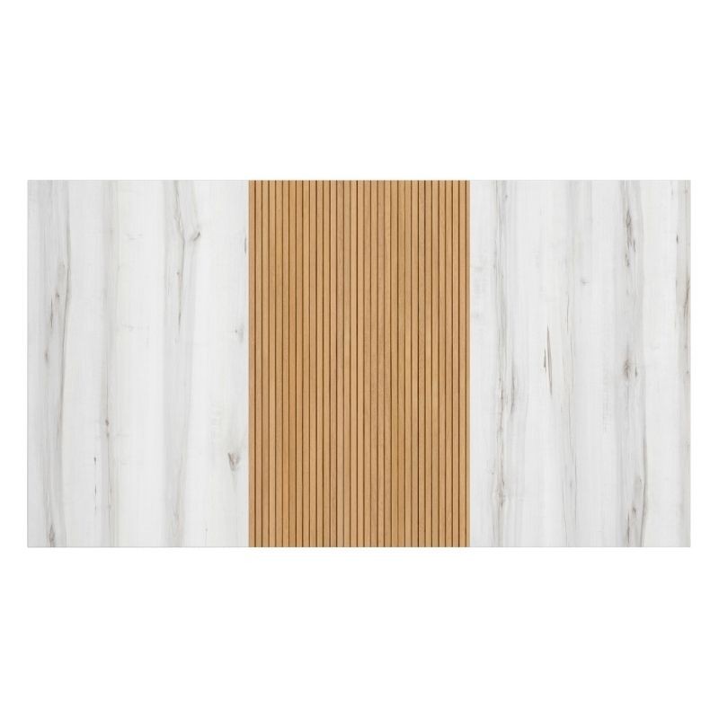 Cabecero De Cama Arles Blanco Albo y Roble Rayado