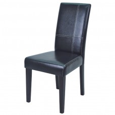 Silla de Comedor Moderna Guevara Color Negro Mate y Castaño Silla de Comedor Moderna Guevara Color Negro Mate y Castaño