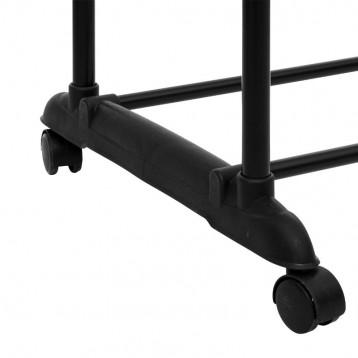 Detalle 3 Mueble Auxiliar Perchero Burro Doble Extensible Con Ruedas Negro