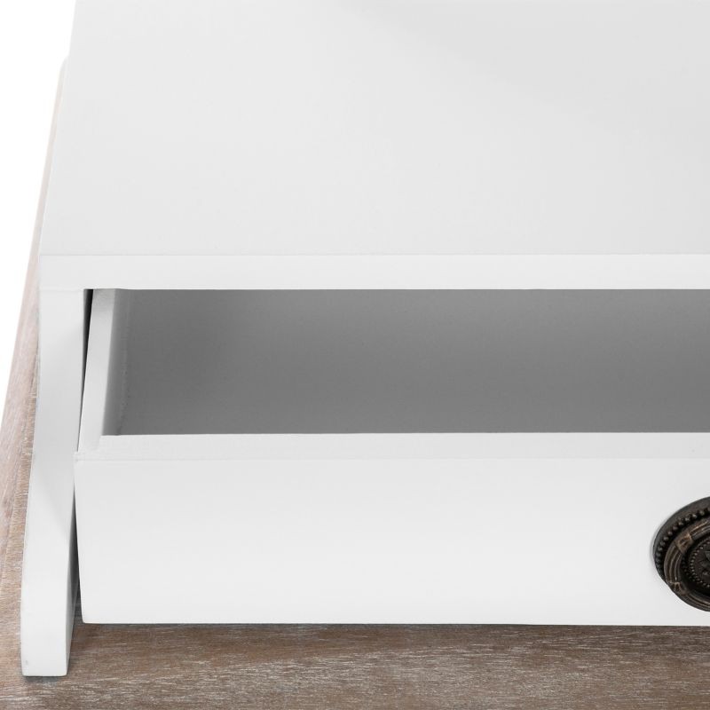 Tocador con espejo Chrysa blanco y madera_Detalle_2