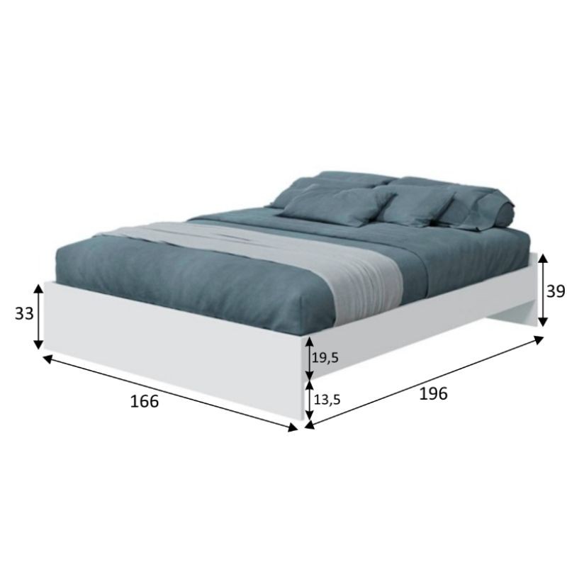 Muebles Dormitorio Matrimonio Ethna Estilo Nórdico Color Blanco y Roble Alaska 160 cm Muebles Dormitorio Matrimonio Ethna Estilo Nórdico Color Blanco y Roble Alaska 160 cm