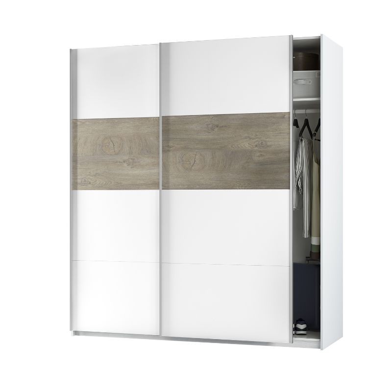 Muebles Dormitorio Matrimonio Ethna Estilo Nórdico Color Blanco y Roble Alaska 160 cm Muebles Dormitorio Matrimonio Ethna Estilo Nórdico Color Blanco y Roble Alaska 160 cm