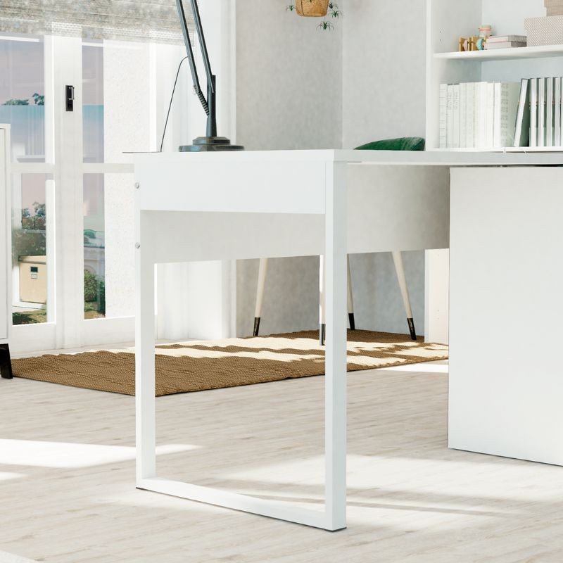 Patas Mesa Escritorio Estudio Oficina Color Blanco Nexus Con Puerto