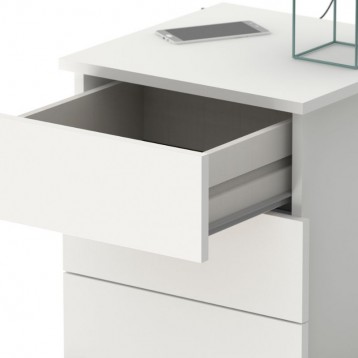 Pack cabecero juvenil y mesitas Nova Blanco Mate_Mesita_Detalle