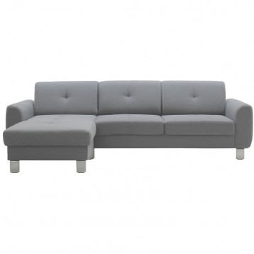 Frontal Sofá Moderno Axel Malmo Chaise Longe Color Gris Claro