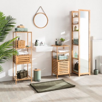 Pack muebles auxiliares de baño bambú_Portada
