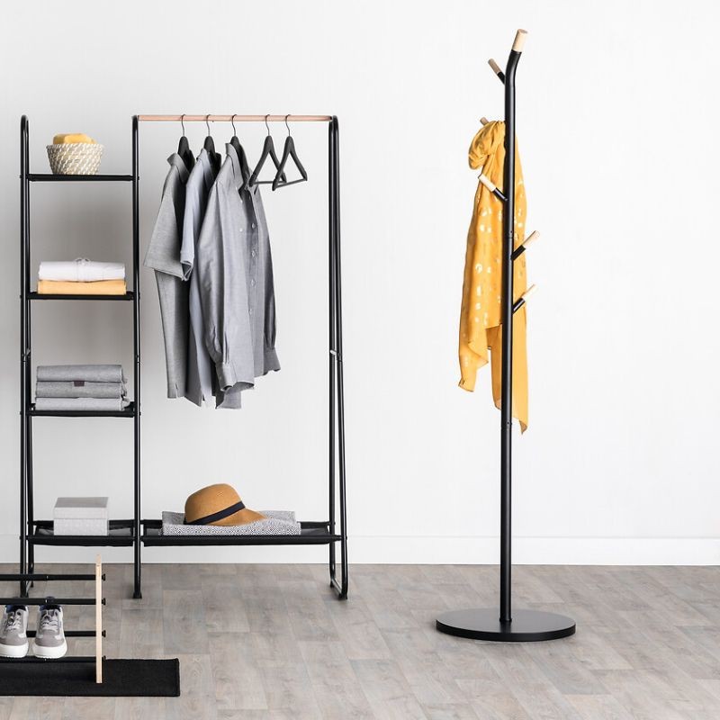 Ambiente Perchero De Pie Metal Color Negro 6 Colgadores Ambiente Perchero De Pie Metal Color Negro 6 Colgadores
