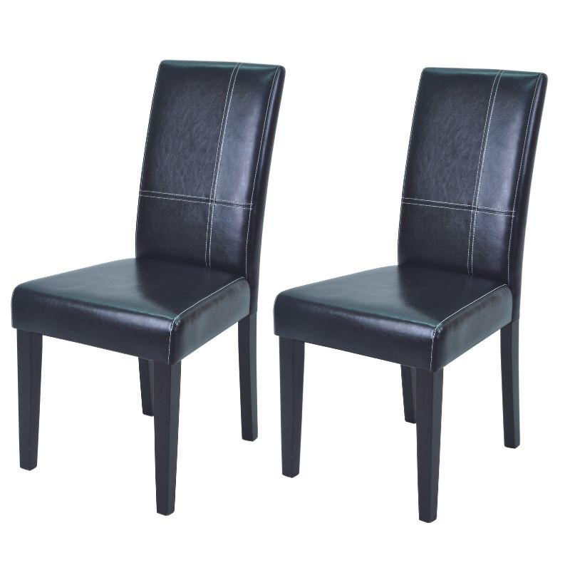 Silla de Comedor Moderna Guevara Color Negro Mate y Castaño