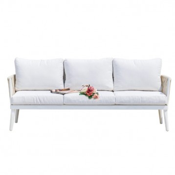 Conjunto Muebles Exteriores 4 Piezas Miramar Color Blanco_Sofa