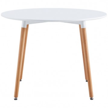 Mesa Comedor Fija Nordika Blanco y Haya_1