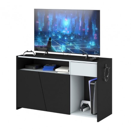 Mueble TV TexGen Color Negro 113x67x40 Cm_Portada