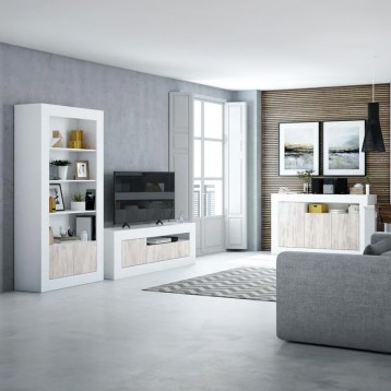 Ambiente 1 Aparador Baltico Salón Comedor Blanco Artik Y Blanco Velho